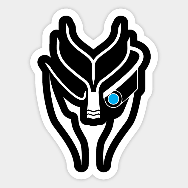 Mass Effect Garrus White Sticker by Loweryo Judew